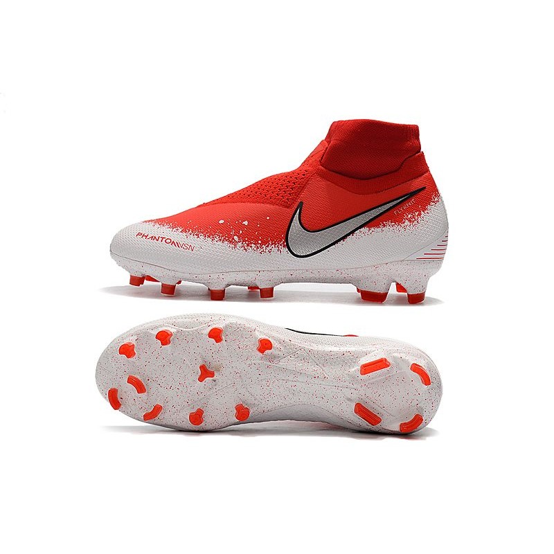 Nike Phantom VSN Elite DF FG Červené Bílý stříbrný